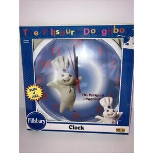 VINTAGE Pillsbury Doughboy Wall Clock, 10" NEW in Box